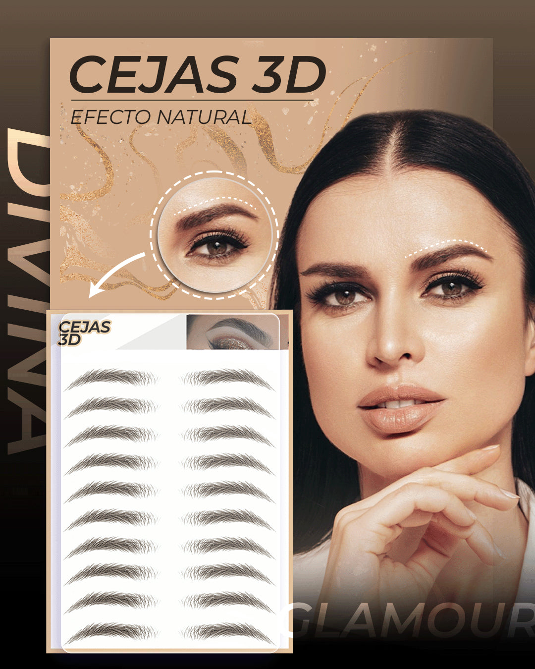 Tatuaje Para Cejas Perfectas 3D X20 Usos 2x1
