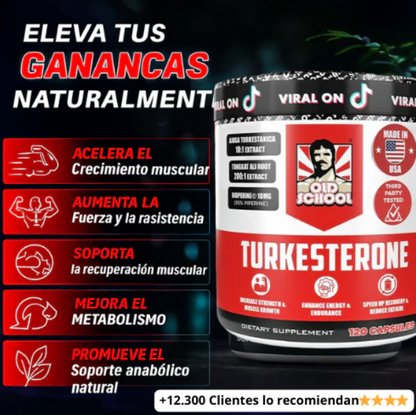 TURKESTERONA Original Importado 120caps | Rendimiento Real💪