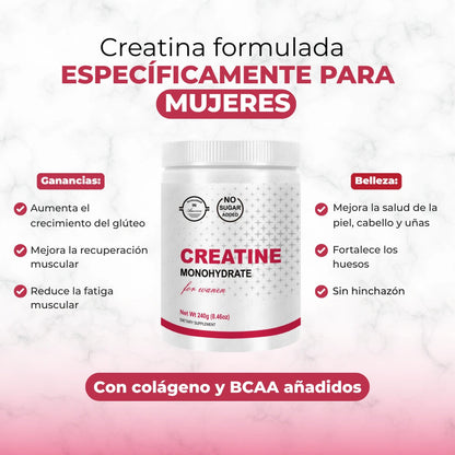 Creatina Monohidratada con colágeno ForWomen®